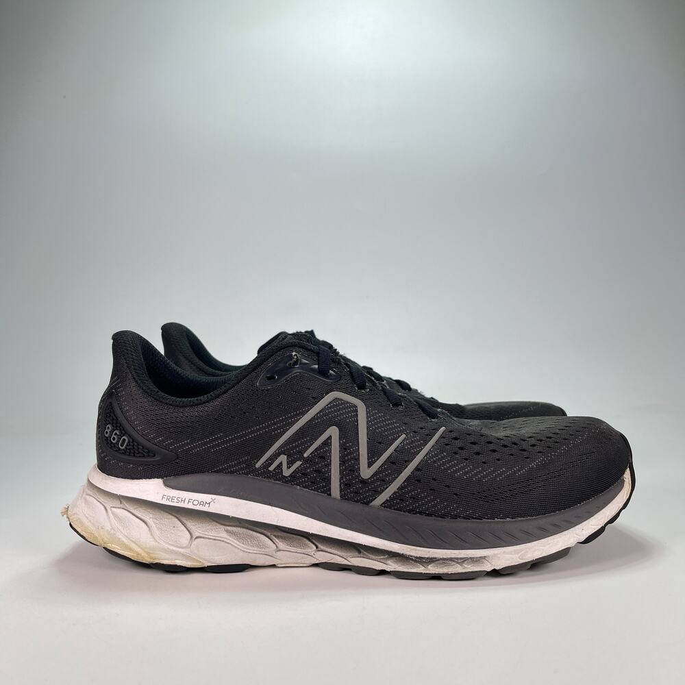 New Balance Fresh Foam X 860v13 Black White Running Shoes M860K13 Men's Size 12